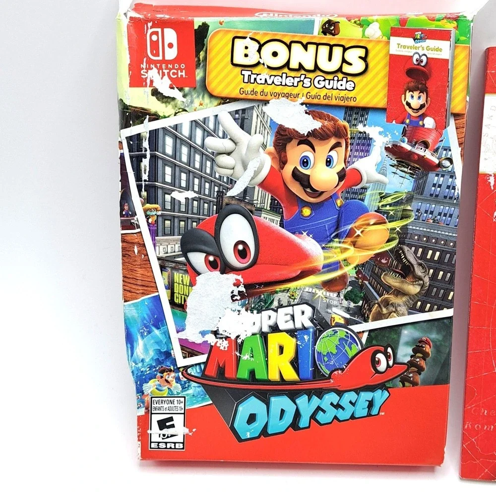 Super Mario Odyssey Nintendo Switch OEM Box With Bonus Travelers Guide No Game